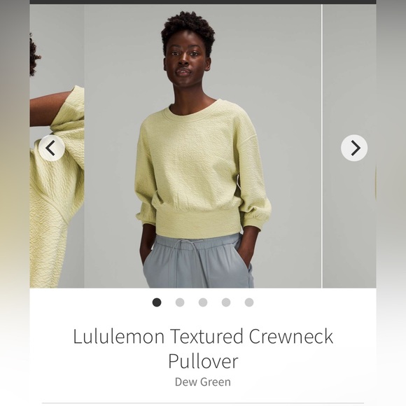 lululemon athletica Tops - Lululemon textured crew neck pullover sz 10